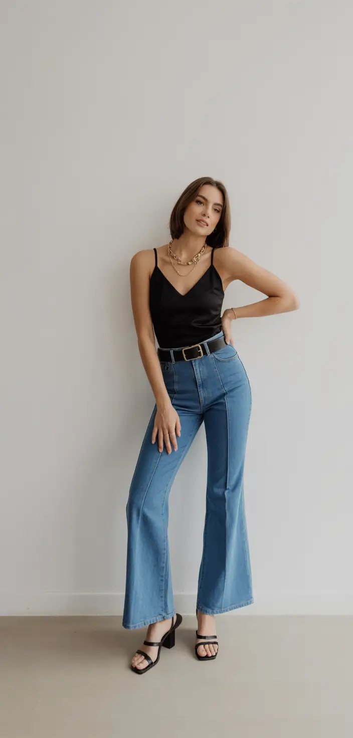 effortless spring basic outfits 2026 Retro Inspired Denim With Evening to Daylight Versatility