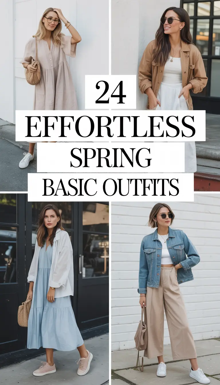 Effortless Spring Basic Outfits 2026: Fresh Ideas for a Simple Capsule Wardrobe