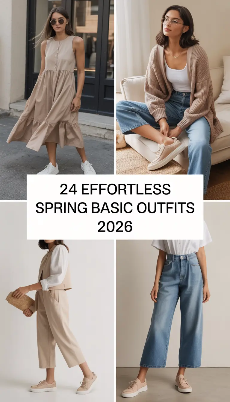 Effortless Spring Basic Outfits 2026: Fresh Ideas for a Simple Capsule Wardrobe