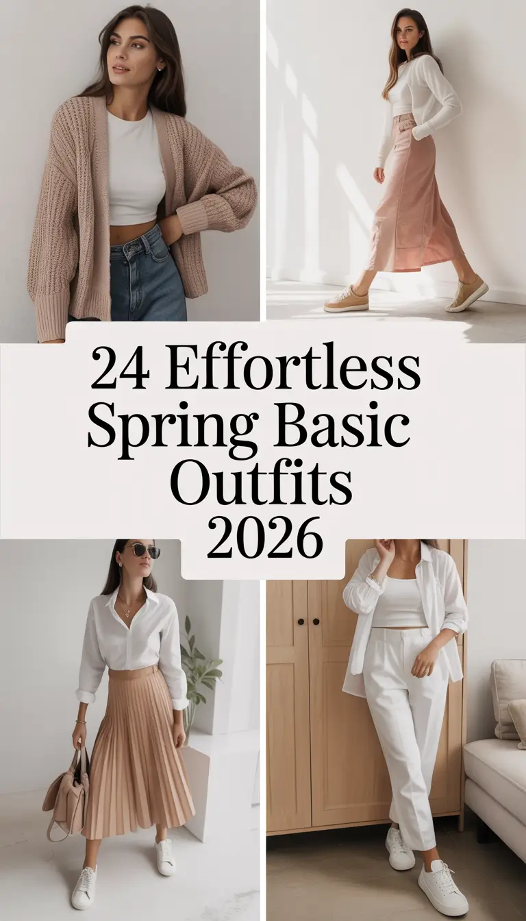 Effortless Spring Basic Outfits 2026: Fresh Ideas for a Simple Capsule Wardrobe