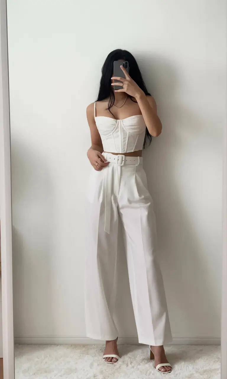 effortless spring looks 2026 All White Modern Romance With Structured Details
