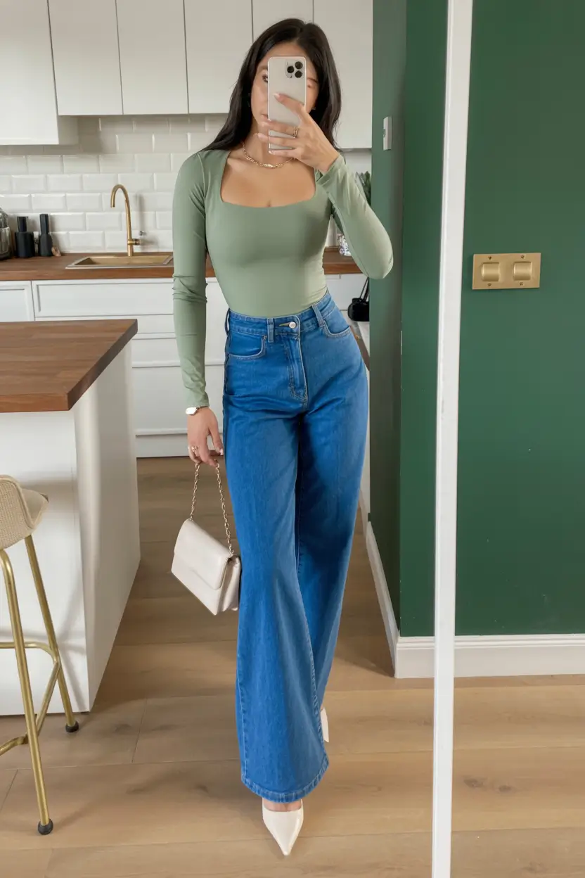 effortless spring looks 2026 Soft Green Elegance for Casual Spring Days