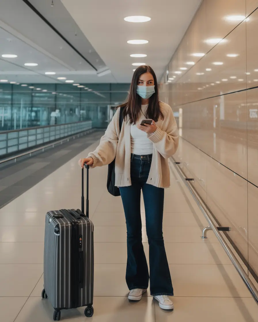essential airport spring outfits 2026 Warm Layers and Classic Denim for Easy Spring Travel