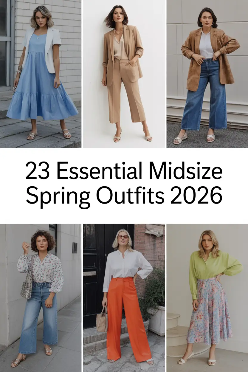 Essential Midsize Spring Outfits 2026: Fresh Casual Looks for the New Season