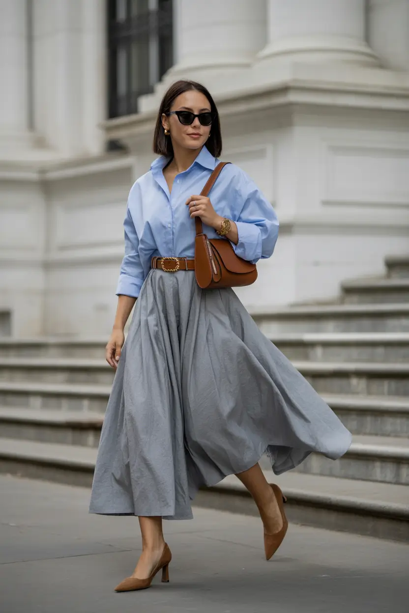 essential old money spring outfits 2026 Relaxed Denim and a Black Vest for Casual Old Money Spring Style