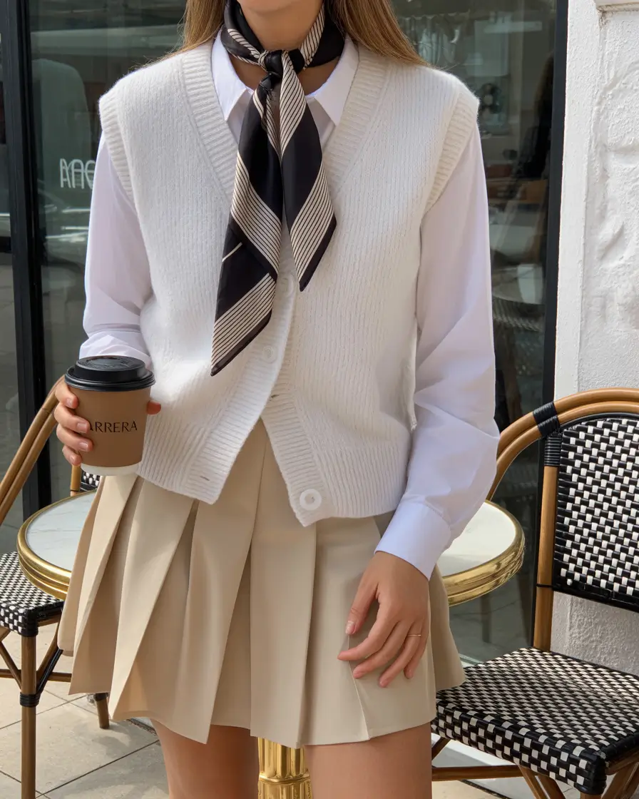 essential old money spring outfits 2026 Classic Tweed and Black for Springtime Elegance