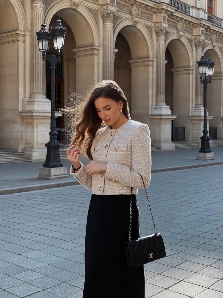 essential old money spring outfits 2026 Blue Shirt and Checked Trousers for Intellectual Spring Charm