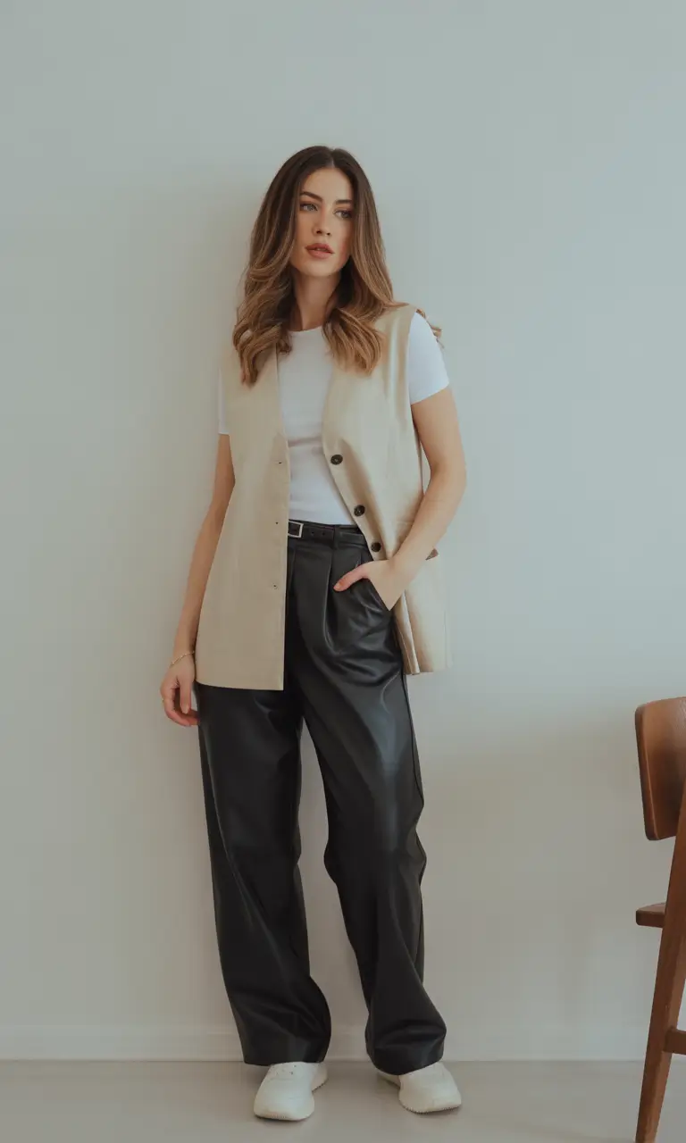 essential spring business casual outfits 2026 Relaxed Neutrals with Modern Structure