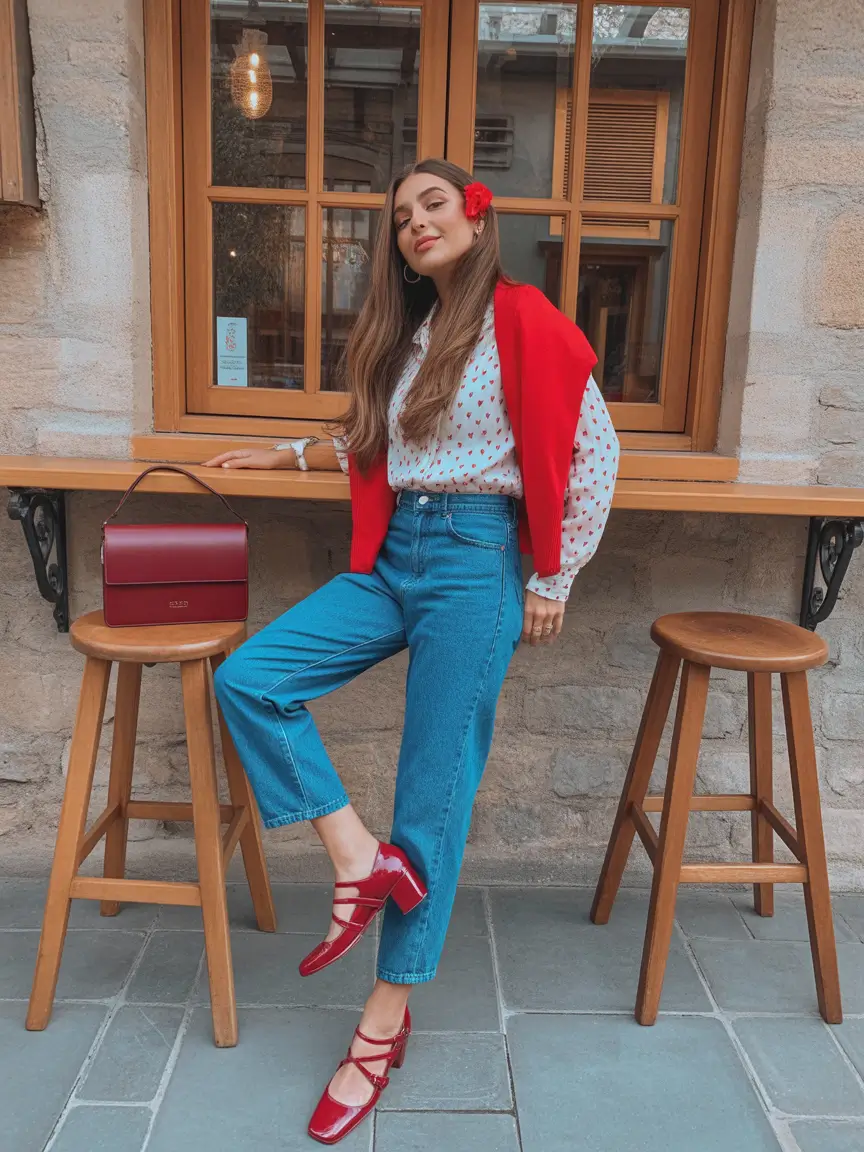 essential spring capsule wardrobe 2026 Color Play With Classic Denim