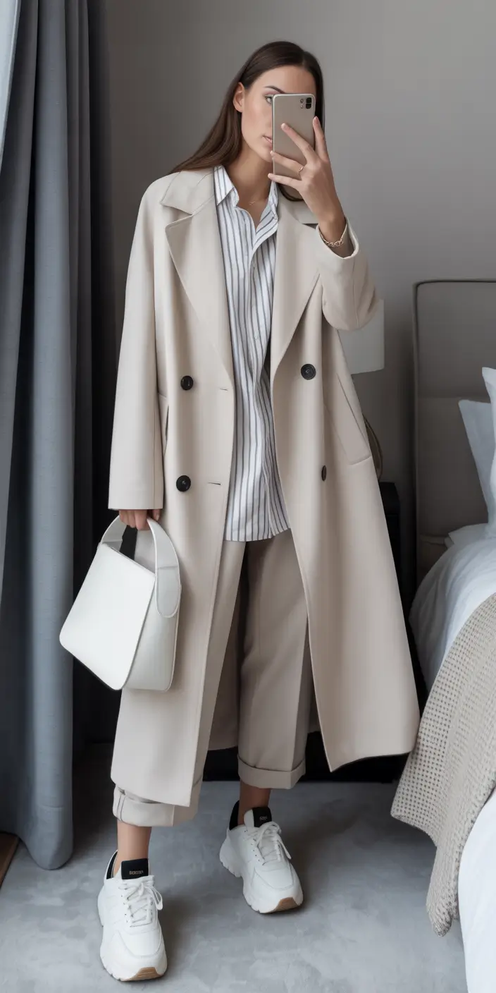 essential spring outfits for women over 30 2026 Layered Neutrals with a Soft Minimalist Mood