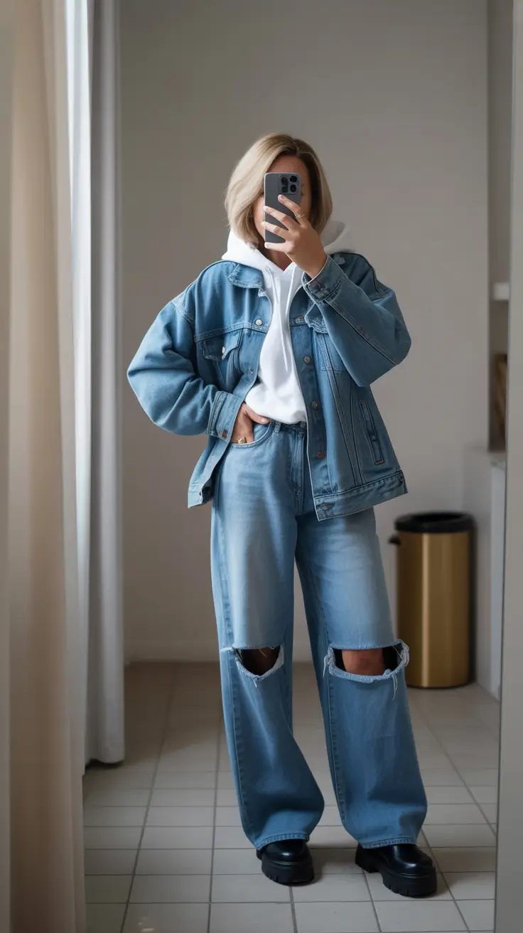 essential spring outfits for women over 40 2026 Relaxed Denim Layers for Effortless Spring Energy