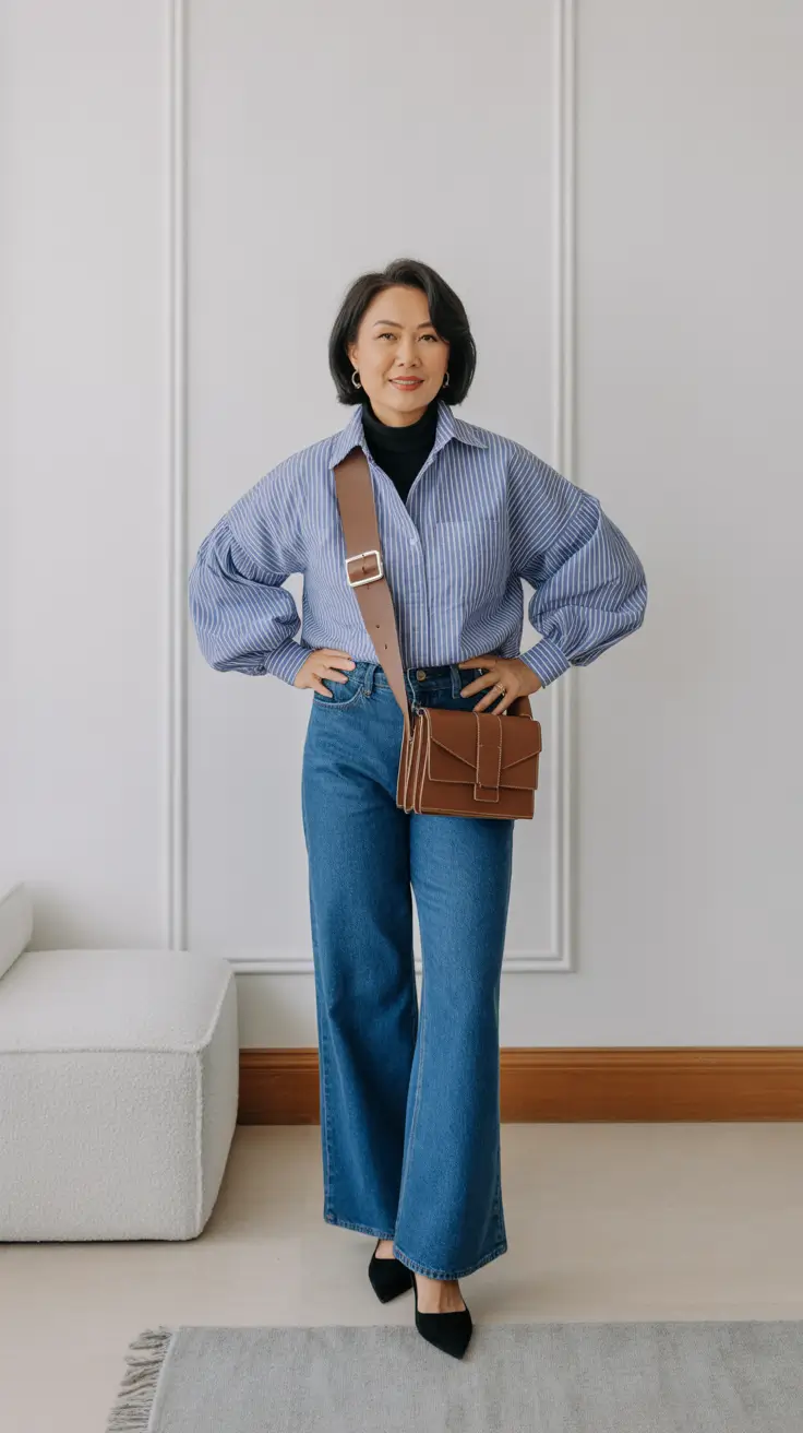 essential spring outfits for women over 50 2026 Relaxed Stripes with Thoughtful Everyday Structure