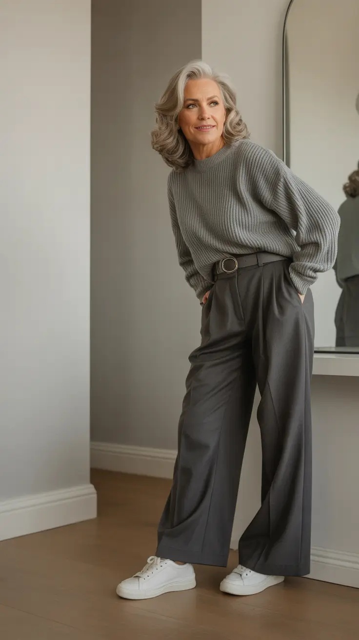 Essential Spring Outfits for Women Over 60 2026 Soothing Monochrome with Casual Elegance