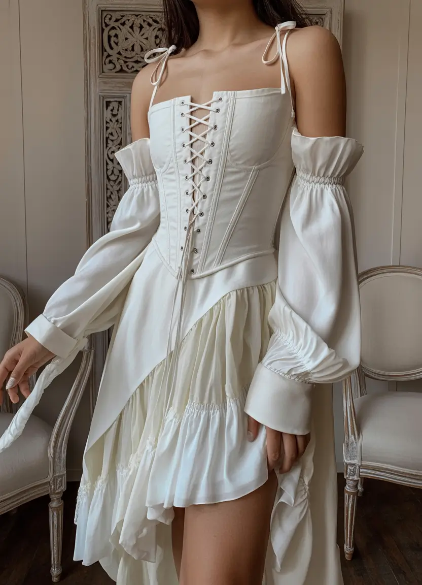 essential spring wedding outfit 2026 Romantic Corset Elegance for a Spring Wedding