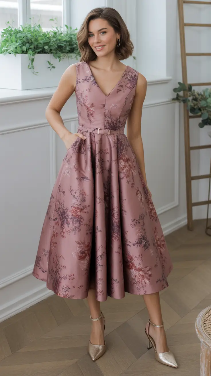 essential spring wedding outfit 2026 Dusty Mauve Elegance for a Classic Spring Wedding