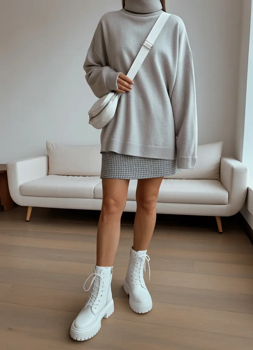 essential spring workwear 2026 Cozy Monochrome with a Playful Edge