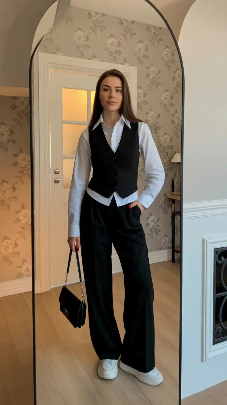 essential spring workwear 2026 Tailored Layers with a Sharp Waistcoat