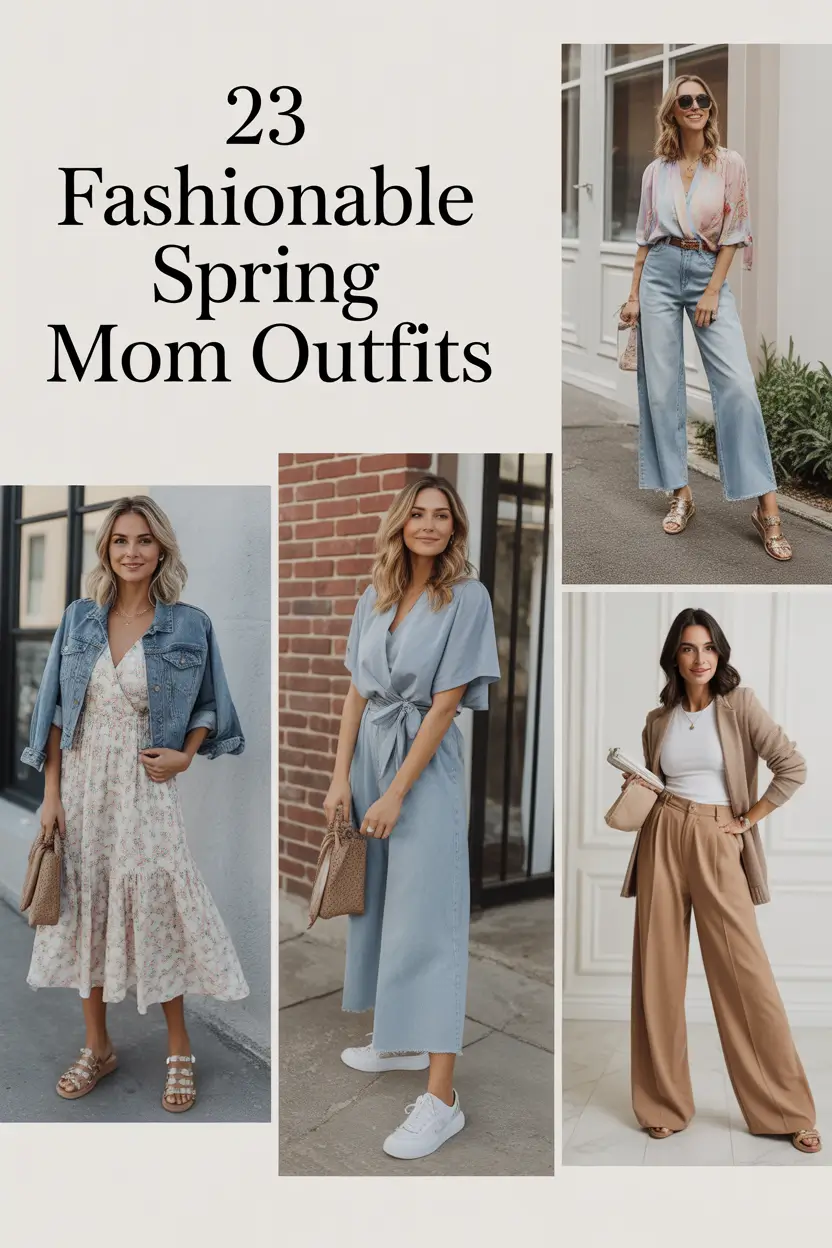 Fashionable Spring Mom Outfits 2026 That Feel Easy, Chic, and Real-Life Ready