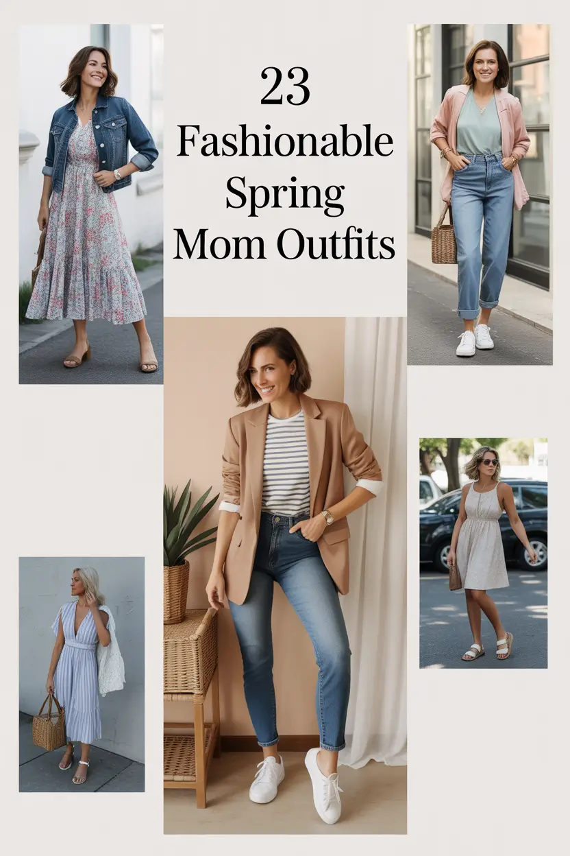 Fashionable Spring Mom Outfits 2026 That Feel Easy, Chic, and Real-Life Ready