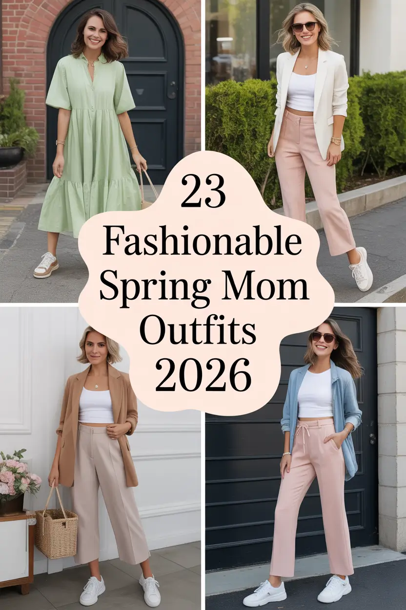 Fashionable Spring Mom Outfits 2026 That Feel Easy, Chic, and Real-Life Ready