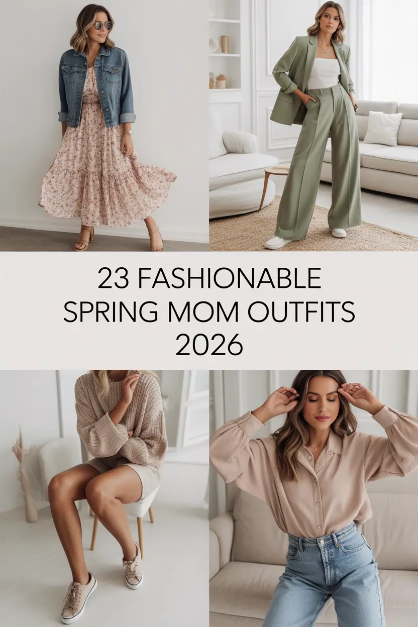 Fashionable Spring Mom Outfits 2026 That Feel Easy, Chic, and Real-Life Ready