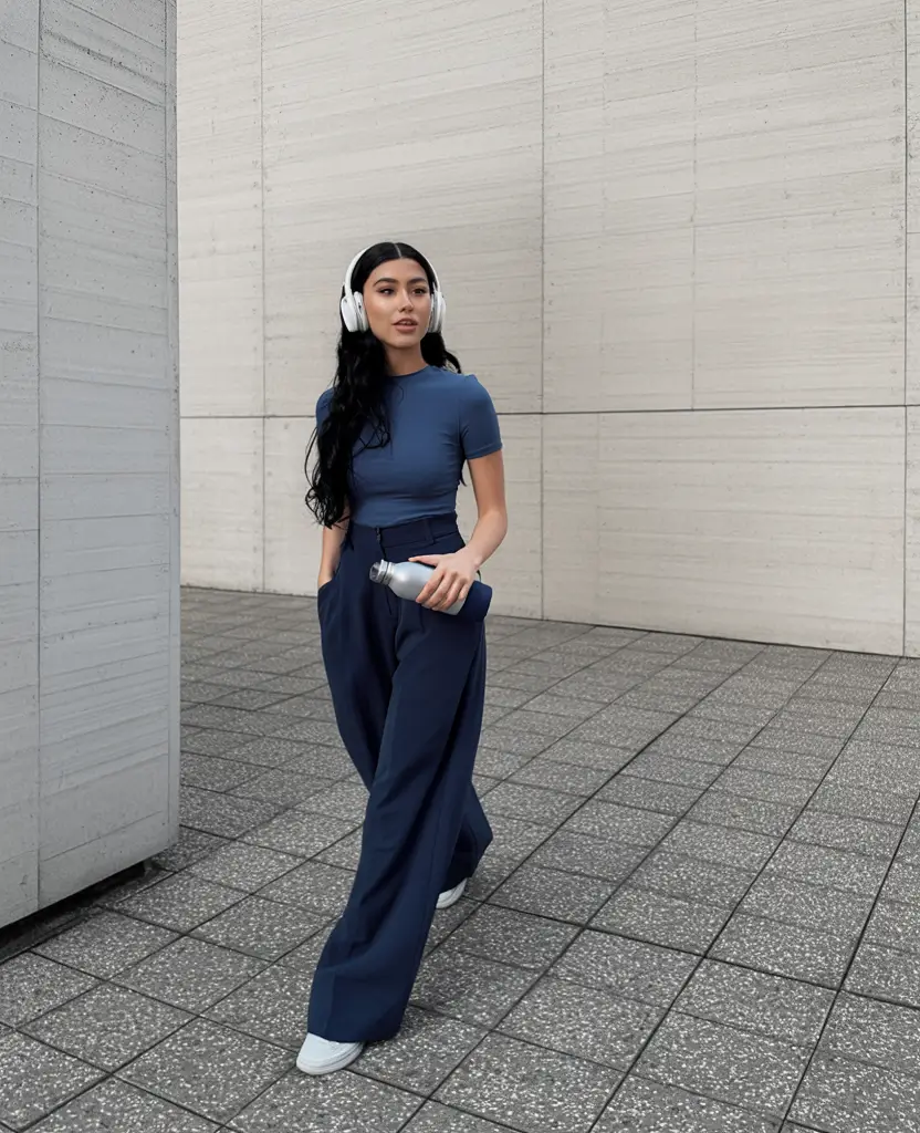 fresh spring workout outfits 2026 Wide Leg Spring Comfort with Sporty Minimalism