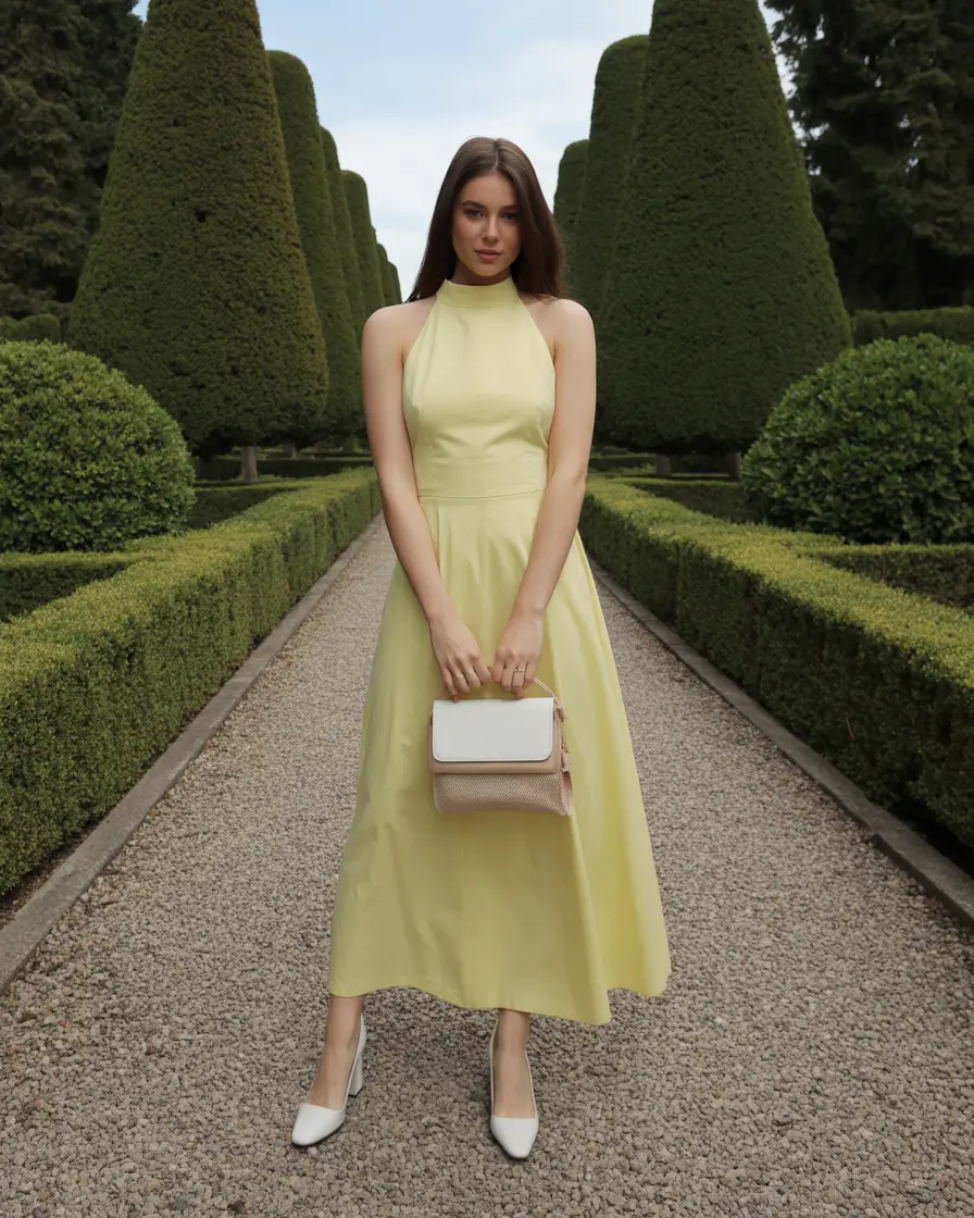 spring vacation outfits Lemon Dress Whimsy for a Sunlit Stroll