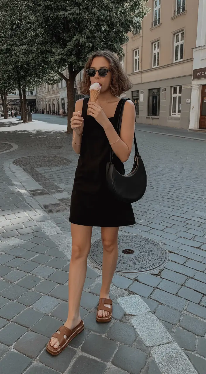 spring vacation outfits Simple Black Dress Ease for Warm Spring Wanders