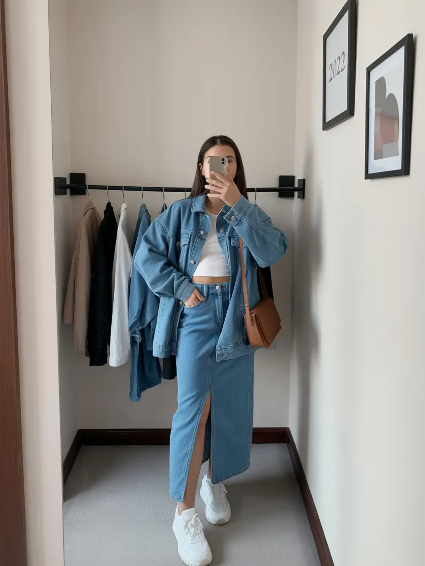 spring vacation outfits All Denim Layers for an Elevated Casual Spring Moment