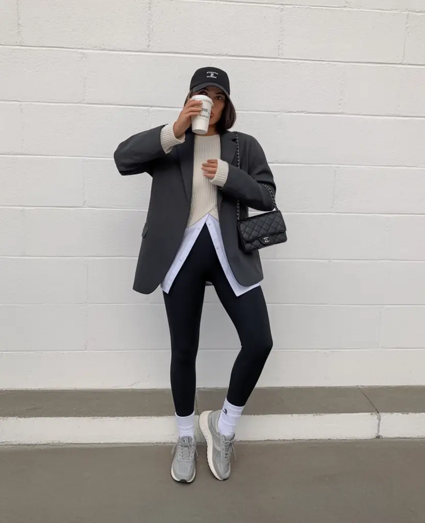 gorgeous leggings outfit spring 2026 Polished Layers That Make Leggings Look Elevated