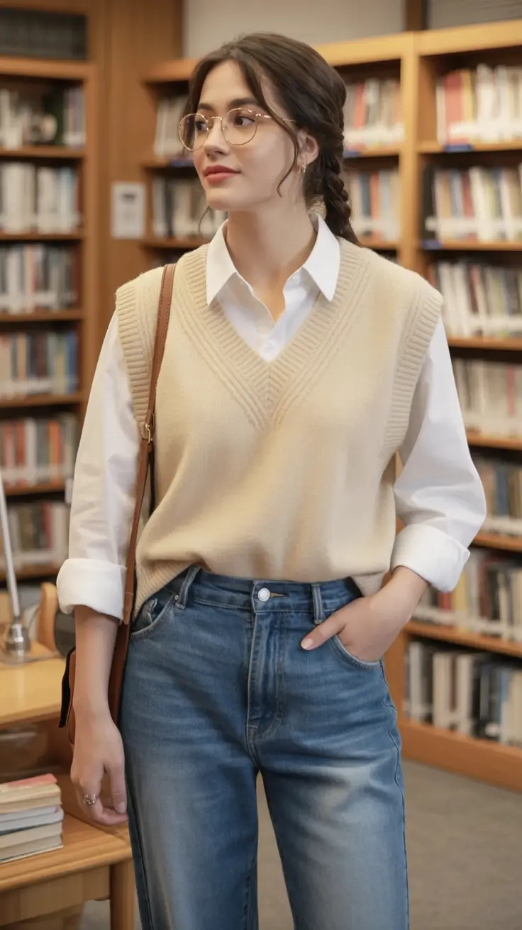 gorgeous spring jeans outfit 2026 Academic Neutrals for a Polished Spring Mood