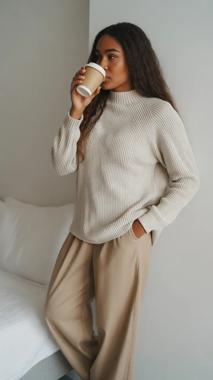 gorgeous spring outfits black women 2026 Warm Neutrals With A Cozy Early Spring Ease