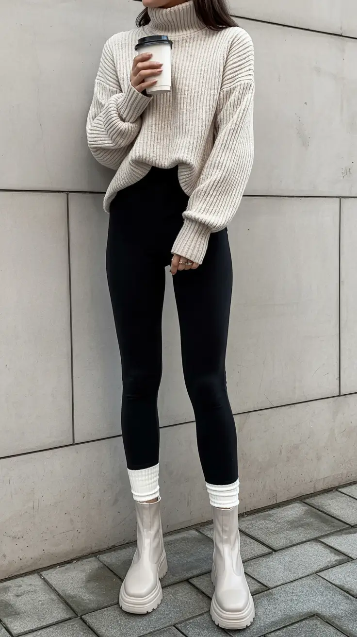 gorgeous winter to spring outfits 2026 Sporty Layers with Sleek Contrast