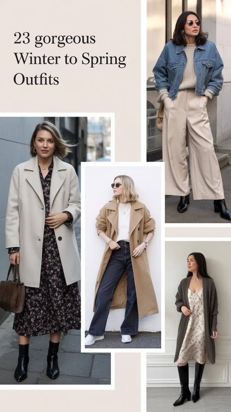 Gorgeous Winter to Spring Outfits 2026: Fresh Transitional Style Inspo for Women