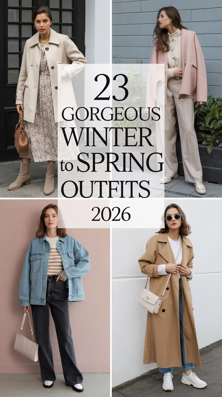 Gorgeous Winter to Spring Outfits 2026: Fresh Transitional Style Inspo for Women
