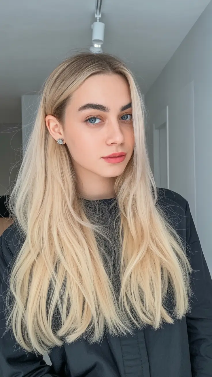 february hair color ideas 2026 Barely There Vanilla Blonde