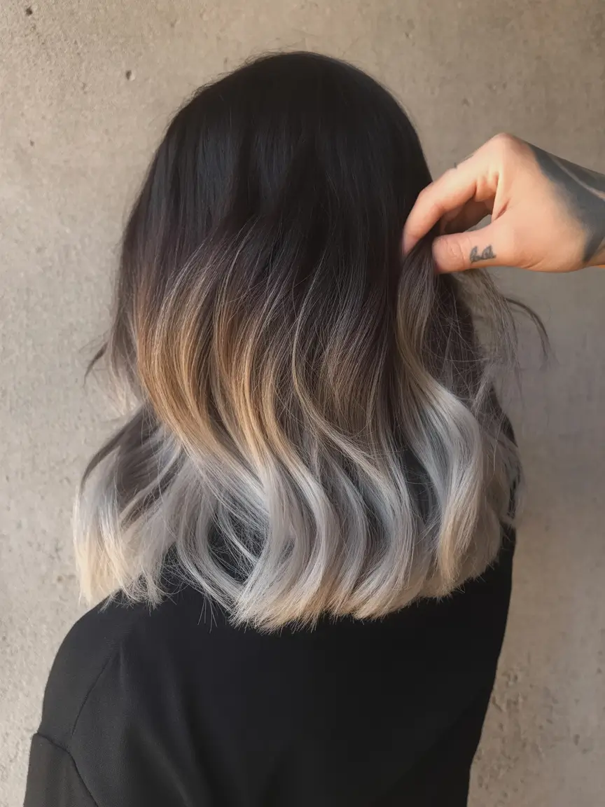 february hair color ideas 2026 Shadowed Melted Blonde Waves For Winter