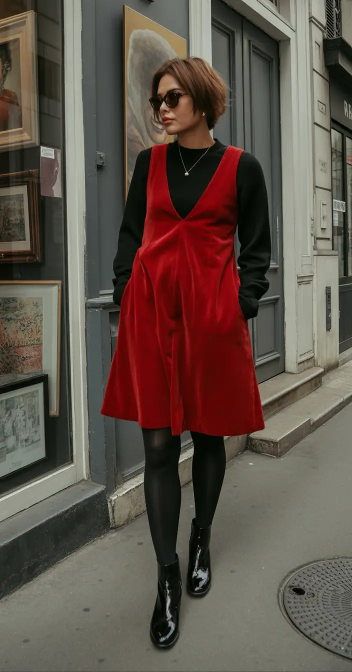minimalist spring dress outfits 2026 Red velvet confidence for bold minimalist spring days
