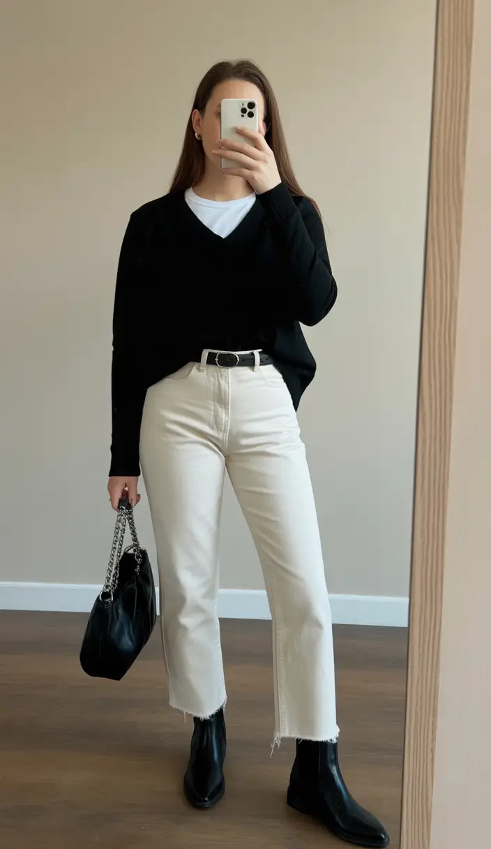 modern spring outfits 2026 trends Monochrome Balance With a Minimal Spring Mood