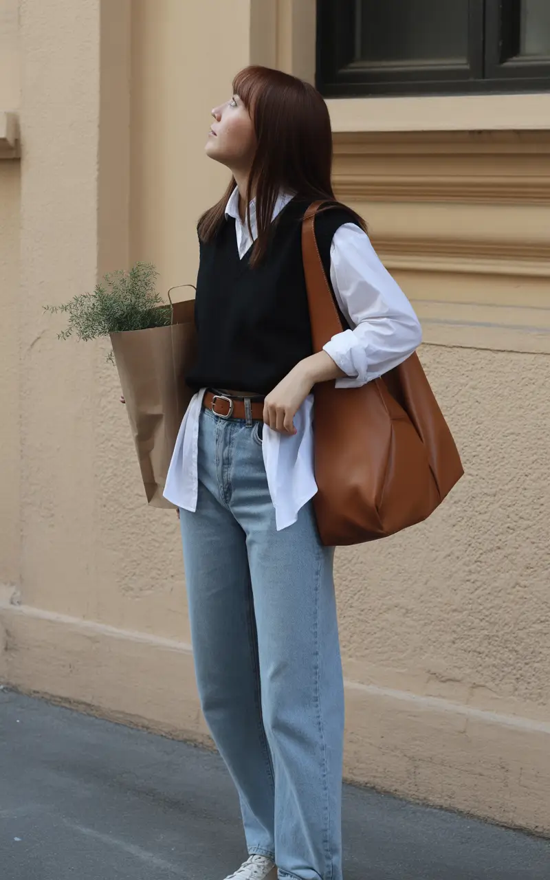 modern spring outfits 2026 trends Layered Ease With a Touch of Academic Spring