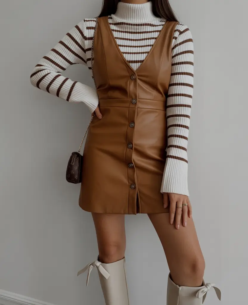 modern spring outfits 2026 trends Retro Tan Tones With Modern Texture Play
