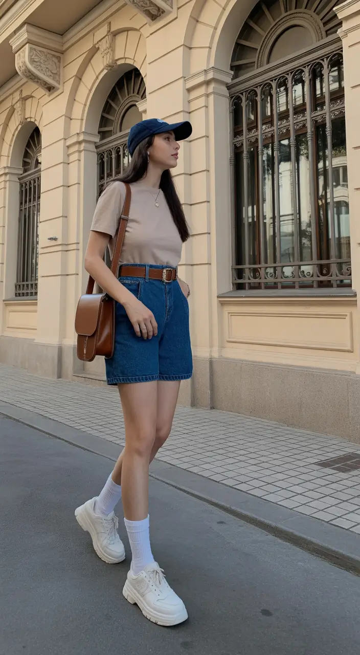 modern spring outfits 2026 trends Sporty Minimalism With Soft Denim Lines