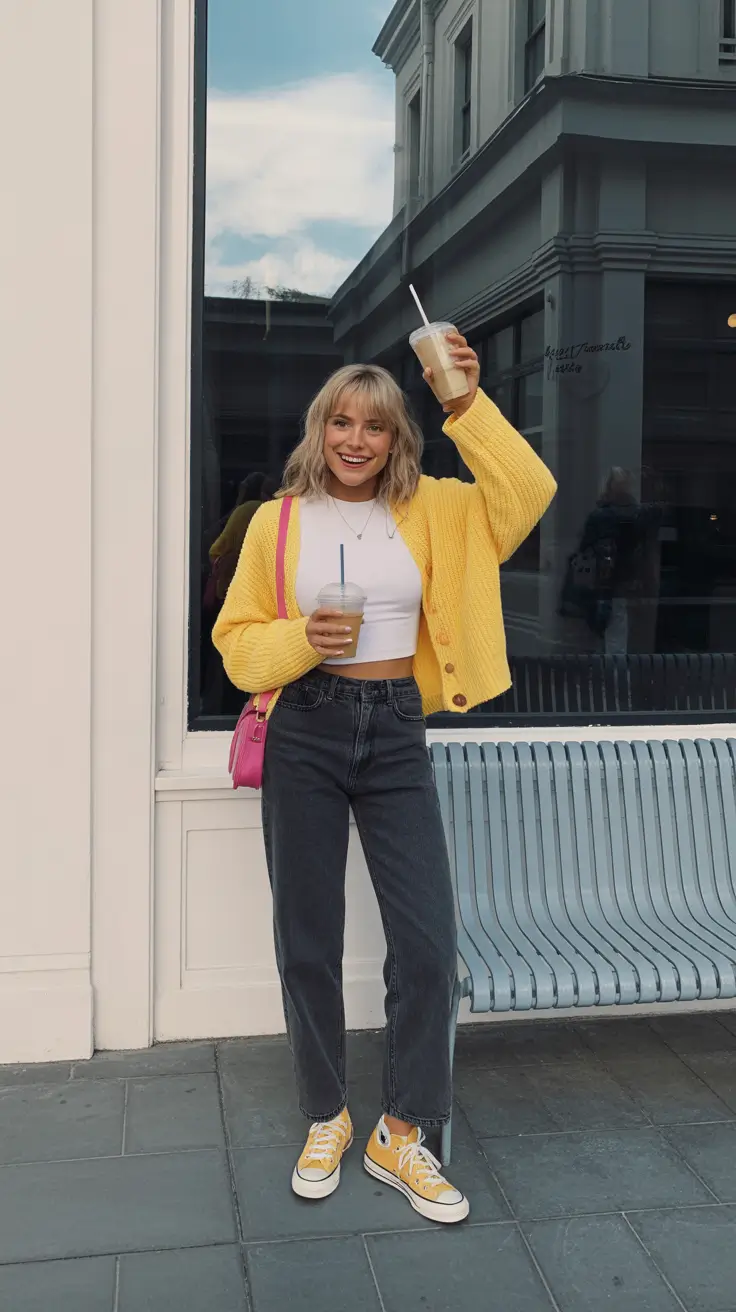 modern spring outfits 2026 trends Bright Spring Energy With Playful Color Harmony