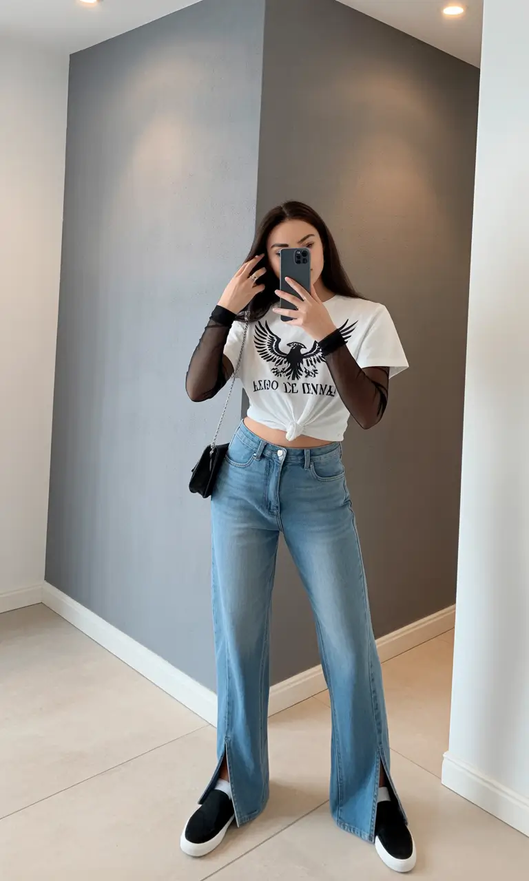 modern spring outfits 2026 trends Edgy Layers With Casual Denim Confidence