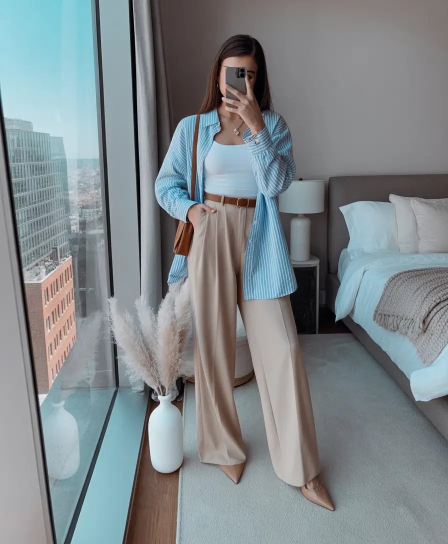 modern spring workwear 2026 Light layers with breezy city spring energy