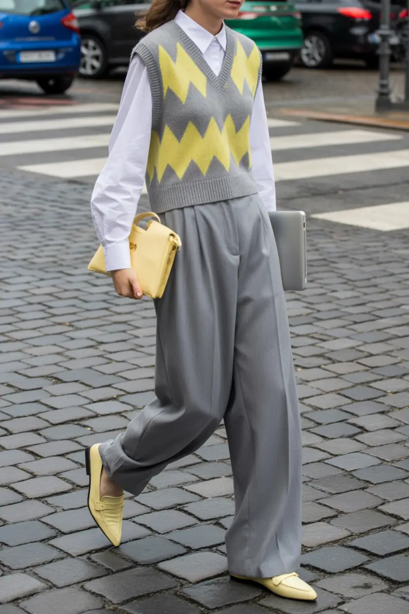 modern spring workwear 2026 Playful layering with modern spring color