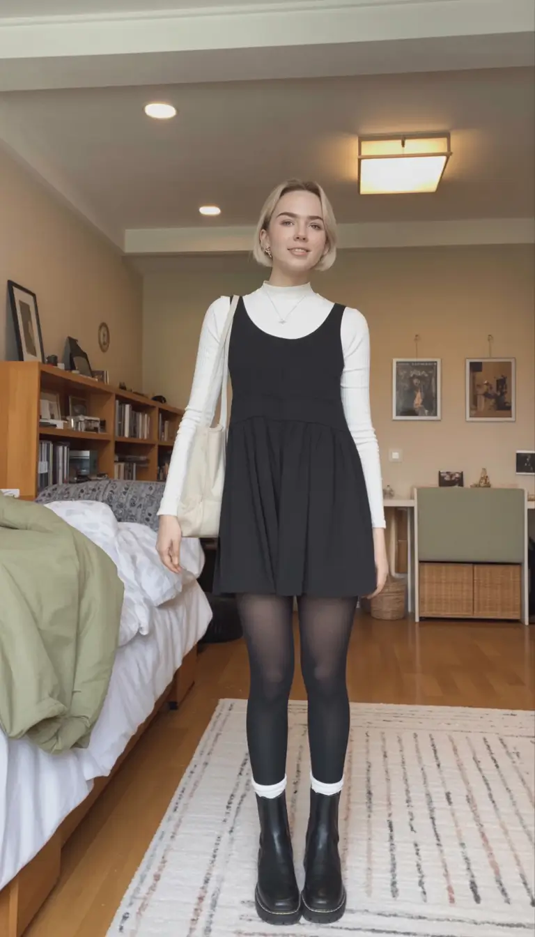 spring formal outfits 2026 Playful Black Dress With Layered Spring Comfort