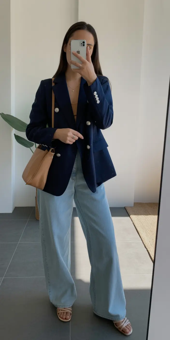 spring formal outfits 2026 Navy Blazer Ease for Spring Mornings