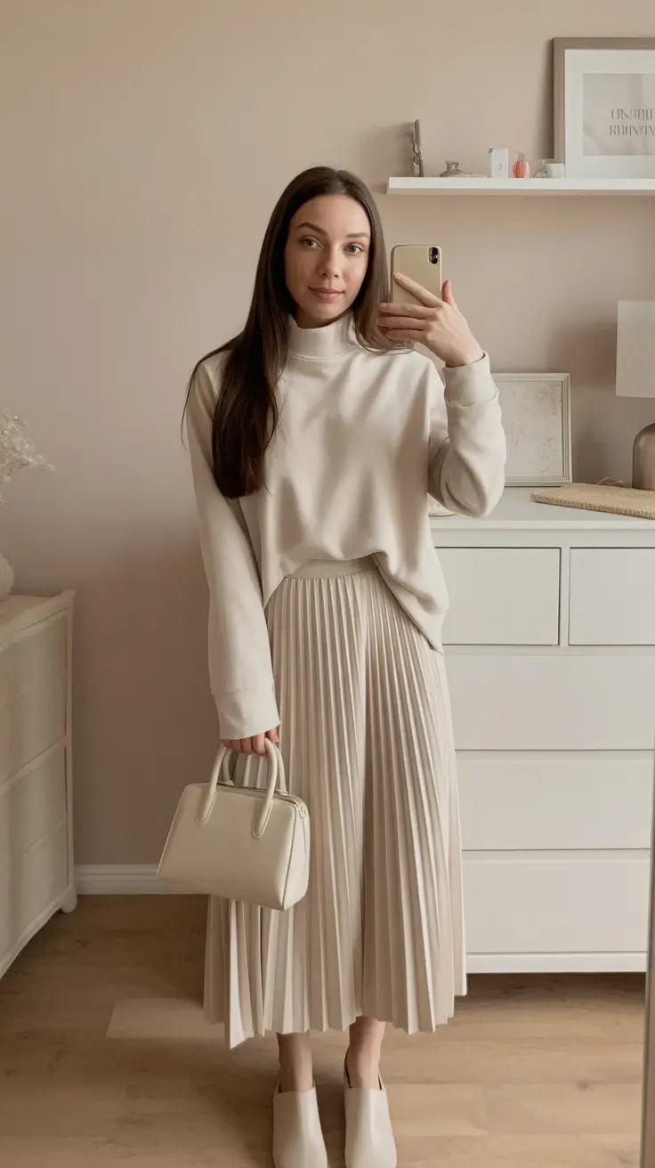 natural spring wardrobe inspiration 2026 Soft Monochrome Harmony For A Calm Spring Palette