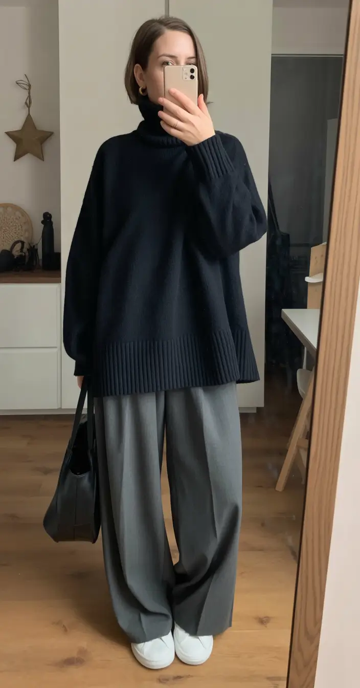 outfits-ideas-for-february Oversized Knit with Tailored Grace